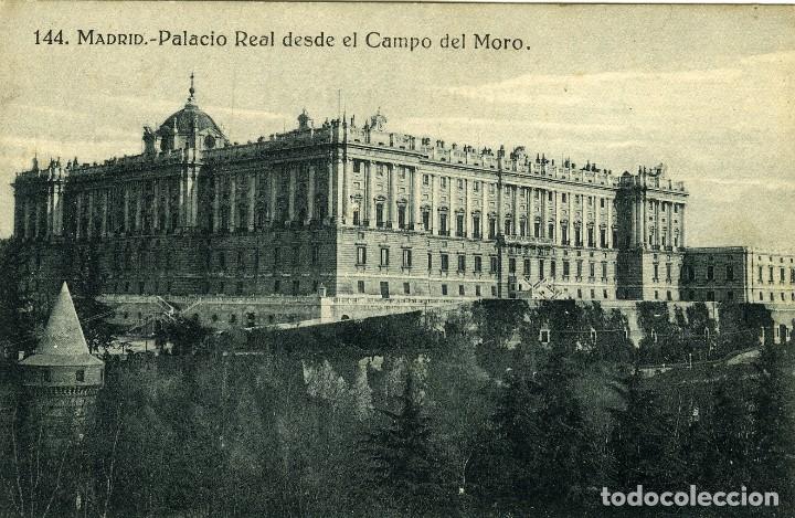 Postais: N&ordm; 144-MADRID. Palacio Real desde el Campo del Moro. ED. GRAFOS