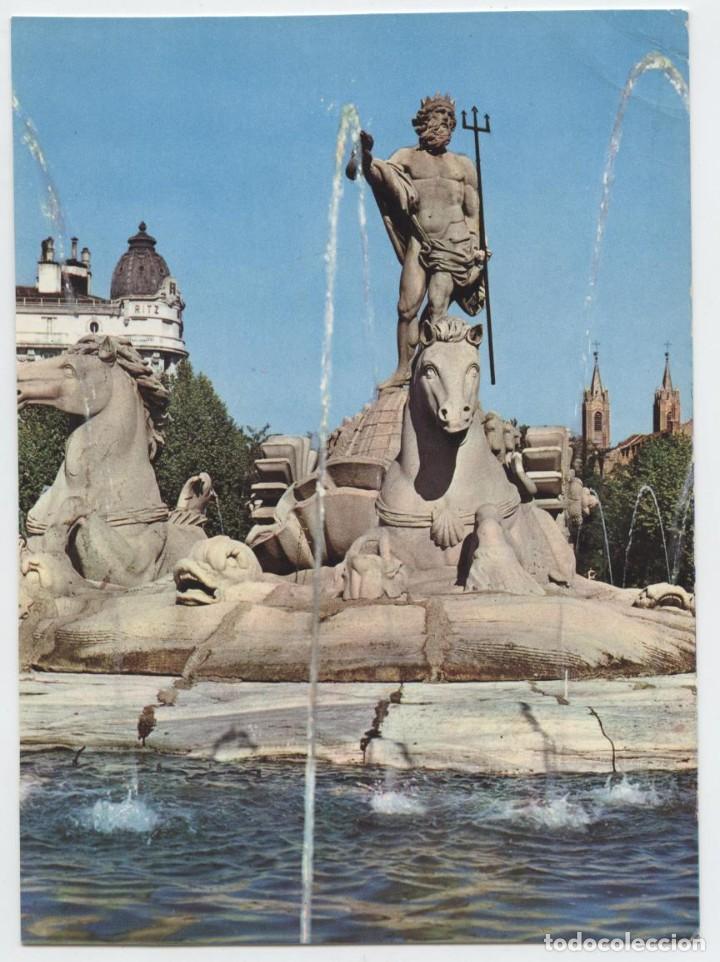 Cartes Postales: N&ordm; 1012-MADRID. Fuente de Neptuno. Circulada en 1968. ED. J.L.GALLEGOS