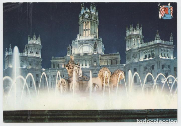 Postkarten: N&ordm; 156-MADRID. Fuente de Cibeles y Palacio de Comunicaciones. Escrita en 1964. ED. BEASCOA