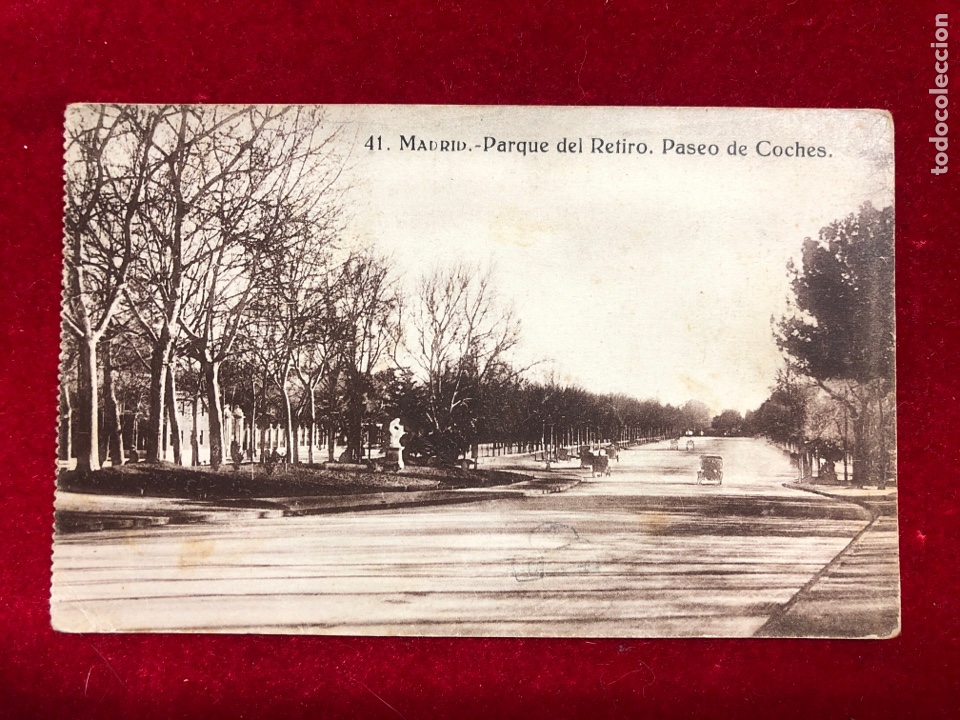 Postales: POSTAL 41. MADRID- Parque del Retiro. Paseo de coches
