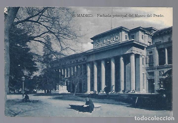 Postales: 1R-MADRID -ANTIGUA POSTAL - FACHADA PRINCIPAL DEL MUSEO DEL PRADO - FOTO - GRAFOS -NUEVA