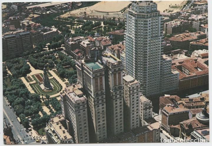 Postales: N&ordm; 166-MADRID. Vista a&eacute;rea de los rascacielos de la plaza de... Sin circular. ED. GARC&Iacute;A GARRABELLA