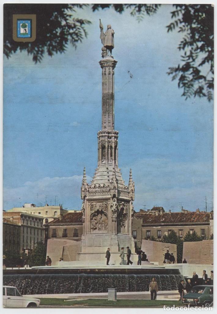 Postales: N&ordm; 99-MADRID. Monumento a Col&oacute;n. Sin circular. ED. L. DOM&Iacute;NGUEZ