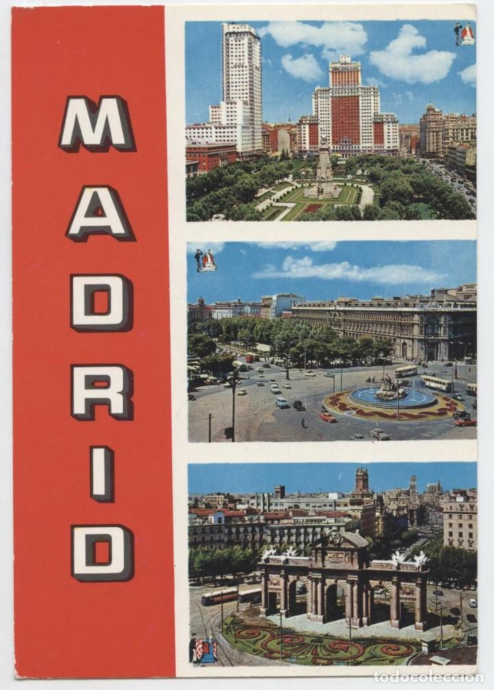 Postais: N&ordm; 106-MADRID. Diversos aspectos. Circulada en 1966. ED. BEASCOA