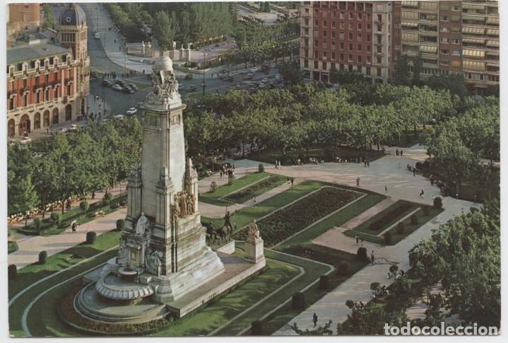 Postais: N&ordm; 214-MADRID. Plaza de Espa&ntilde;a. Escrita en 1965. ED. BEASCOA