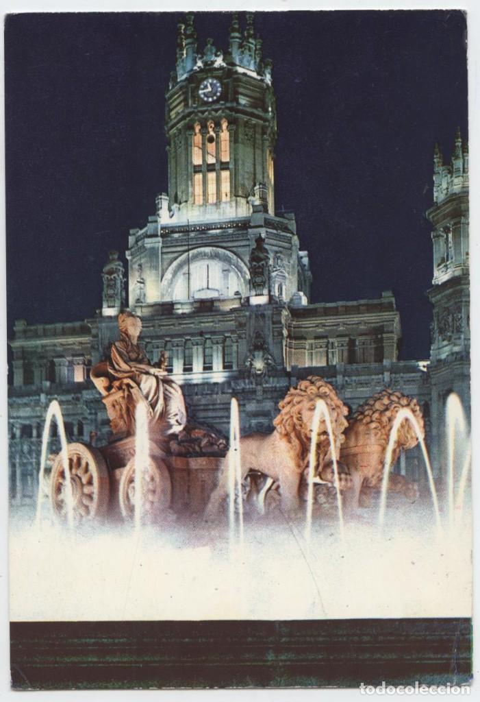 Postais: N&ordm; 221-MADRID. Puente de la Cibeles y Palacio de Comunicaciones. Circulada en 1965. ED. BEASCOA
