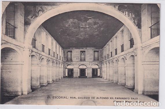 Postales: El Escorial Real Colegio de Alfonso XII, Panarinfo Bajo Hauser y Menet.