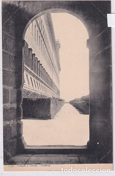 Postales: Monasterio Del Escorial Entrada 1742 Hauser y Menet Serie general Reverso sin dividir. Sin circular