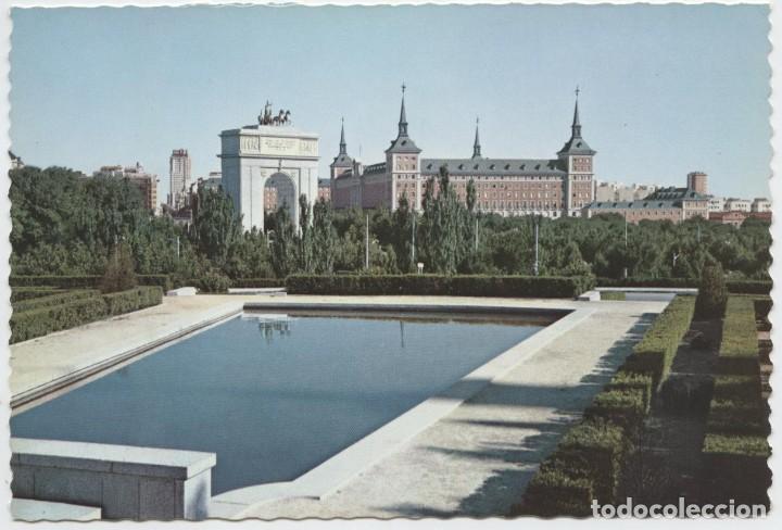 Postais: N&ordm; 23-MADRID. Arco del Triunfo y Ministerio del Aire. Escrita en 1963. ED. GARC&Iacute;A GARRABELLA Y C&Iacute;A