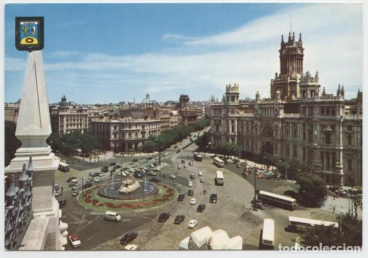 Postais: N&ordm; 148-MADRID. La Cibeles y Palacio de Comunicaciones. Escrita en 1966. ED. DOM&Iacute;NGUEZ