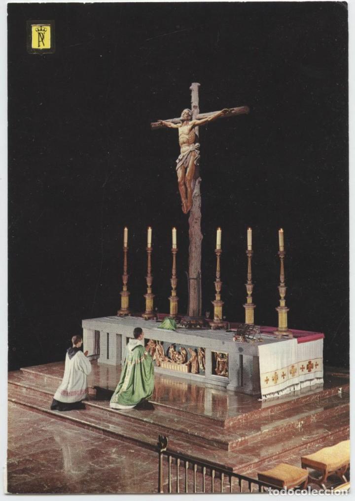 Cartoline: N&ordm; 27-EL ESCORIAL. SANTA CRUZ DEL VALLE DE LOS CA&Iacute;DOS. Bas&iacute;lica. Sin circular. ED.PAT.NACIONAL