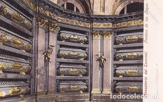 Postales: Monasterio del Escorial. Pante&oacute;n de los Reyes. Purger & co 3715 Reverso sin dividir. Sin circular