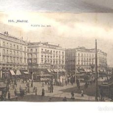 Postales: PUERTA DEL SOL MADRID POSTAL ANIMADA FOTO LACOSTE CIRCULADA AÑO 1908