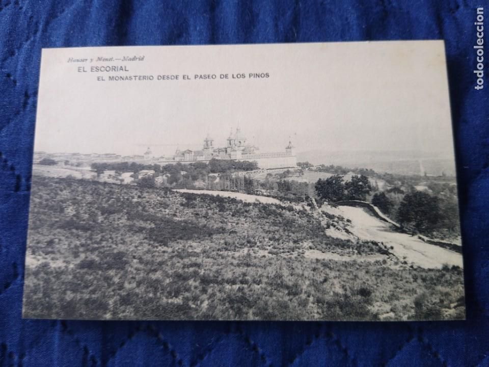 Postales: El Escorial. Monasterio desde el Paseo de los Pinos. Hauser y Menet