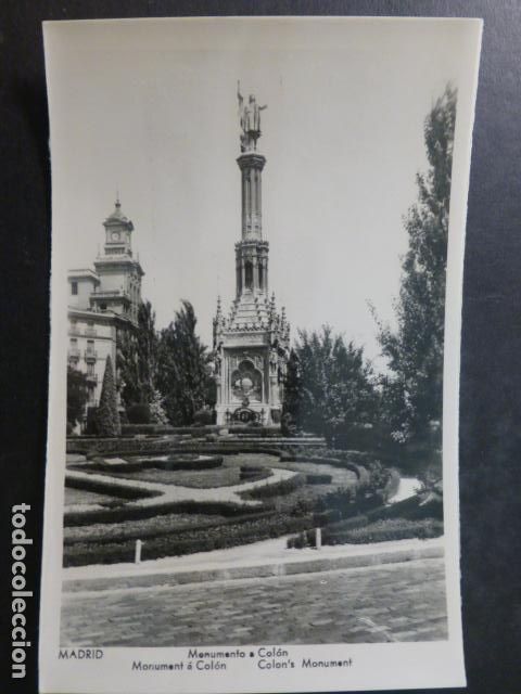 Postales: MADRID MONUMENTO A COLON - Foto 1