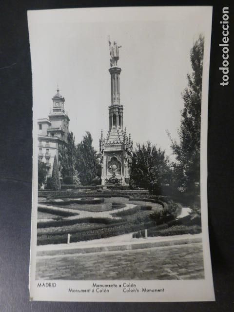 Postales: MADRID MONUMENTO A COLON - Foto 1