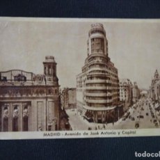 Cartoline: ANTIGUA TARJETA POSTAL CPA, MADRID, AV JOSE ANTONIO Y CAPITOL, VER FOTOS. Lote 267314794