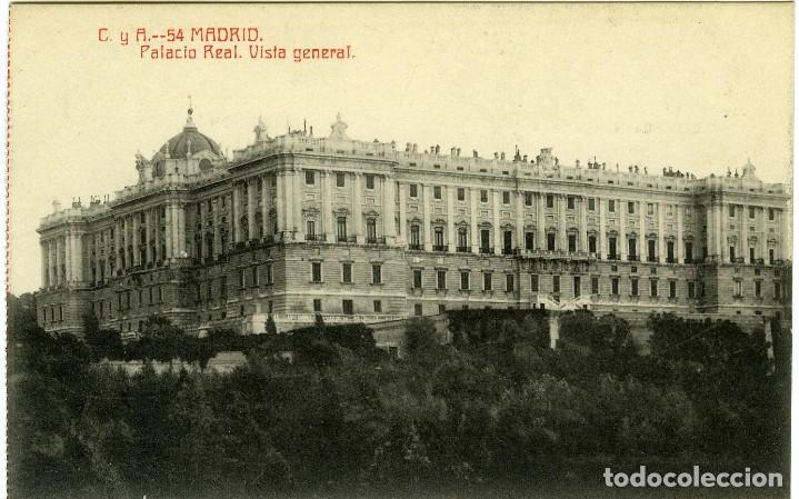 Postales: N&ordm; 54-MADRID. Palacio Real. Vista general. Sin circular. ED. FOTOTIPIA CASTA&Ntilde;EIRA Y &Aacute;LVAREZ