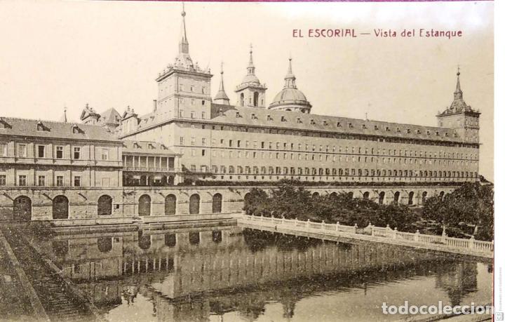 Cartes Postales: El Escorial. Vista del estanque. Hijo de Nicol&aacute;s Serrano. Nueva. Blanco/Negro