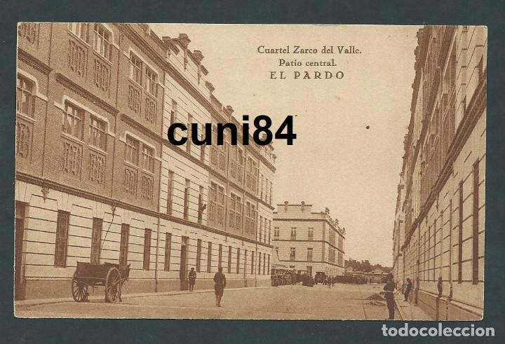Postcards: antigua postal cuartel zarco del valle patio central el pardo