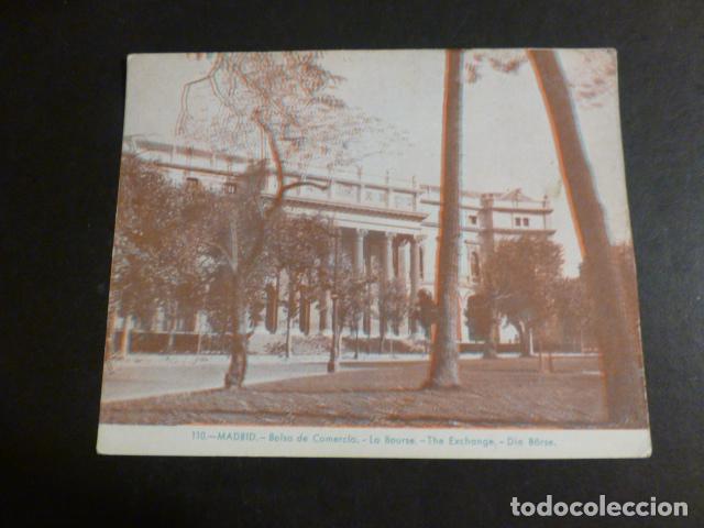 Postales: MADRID BOLSA DE COMERCIO POSTAL TRES DIMENSIONES 3D - Foto 1