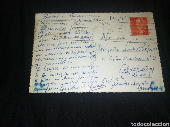 Postales: MADRID, 1964,PALACIO REAL, POSTAL. - Foto 2