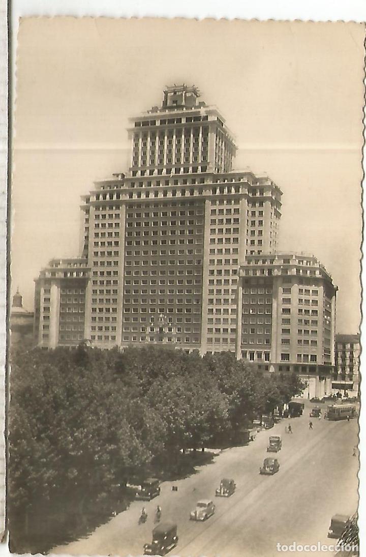 Postales: MADRID EDIFICIO ESPA&Ntilde;A ESCRITA - Foto 1