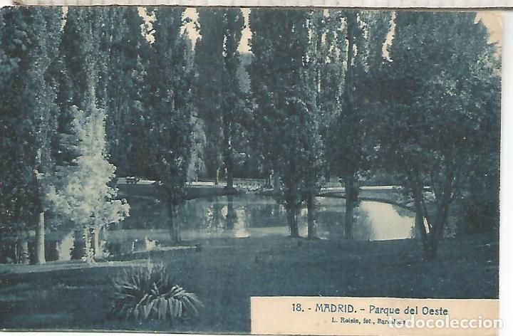 Postales: MADRID PARQUE DEL OESTE ESCRITA - Foto 1