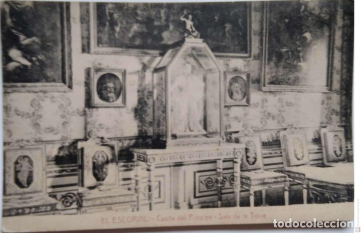 Postais: El Escorial. Casita del Pr&iacute;ncipe. Sala de la Torre. Hijo de Nicol&aacute;s Serrano. Nueva. Blanco/Negro