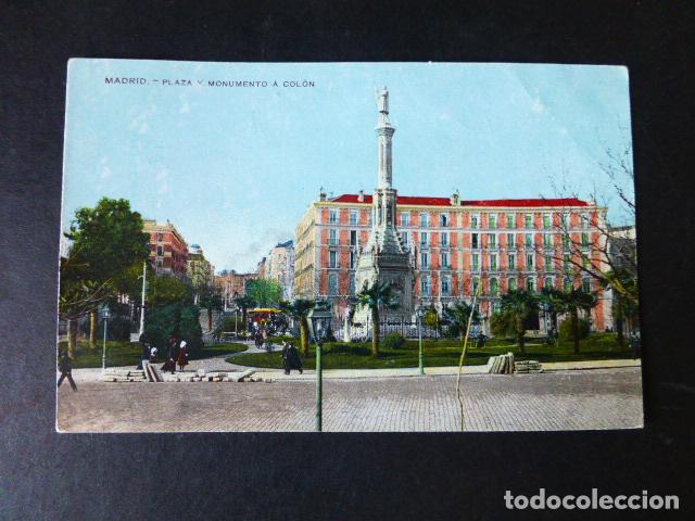 Postales: MADRID PLAZA Y MONUMENTO A COLON - Foto 1