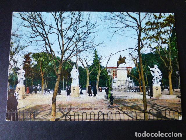 Postales: MADRID JARDINES DE LA PLAZA DE ORIENTE - Foto 1
