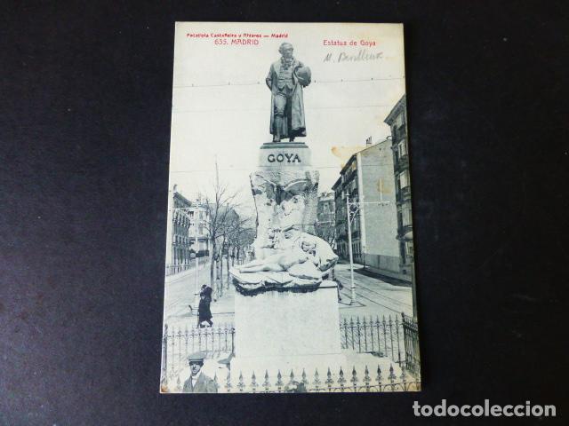 Postales: MADRID ESTATUA DE GOYA - Foto 1