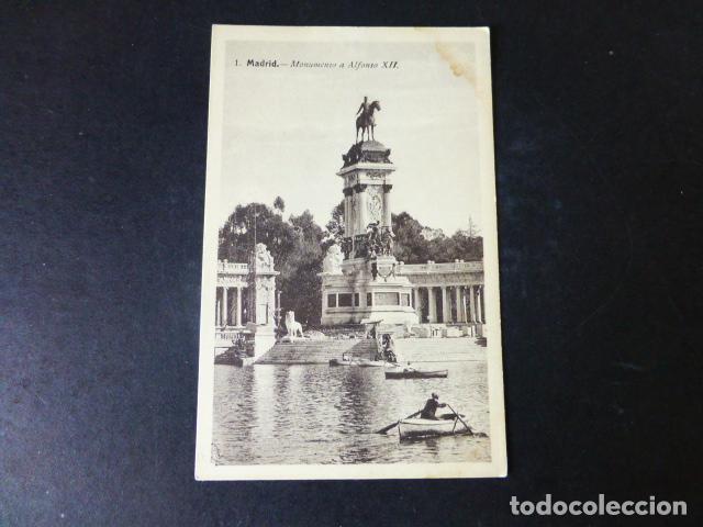 Postales: MADRID MONUMENTO A ALFONSO XII - Foto 1