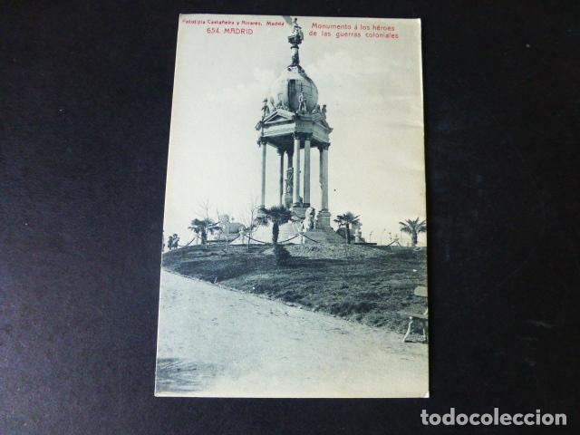 Postales: MADRID MONUMENTO A LOS HEROES DE LAS GUERRAS COLONIALES - Foto 1
