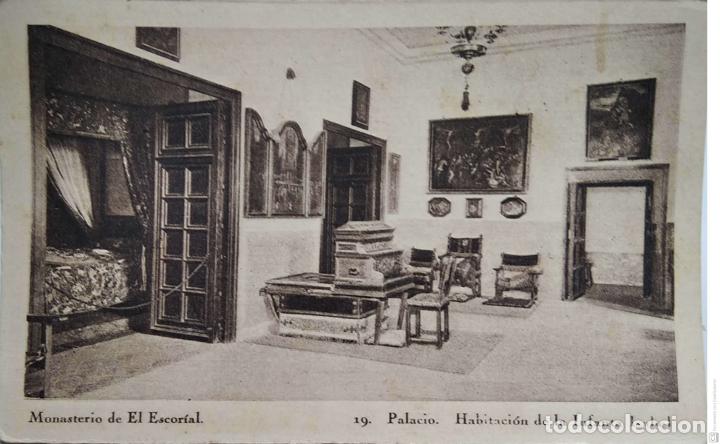 Postais: Monasterio de El Escorial. 19 Palacio. Habitaciones de la Infanta Isabel. Hauser y Menet. Nueva. Bla