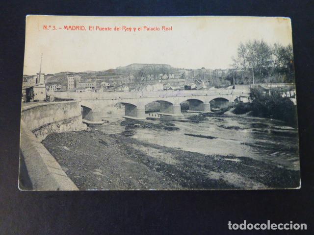 Postales: MADRID EL PUENTE DEL REY Y EL PALACIO REAL - Foto 1
