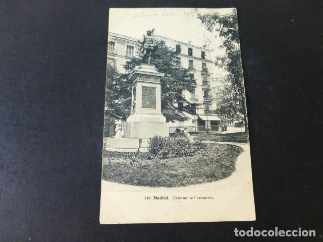 Postales: MADRID ESTATUA DE CERVANTES - Foto 1