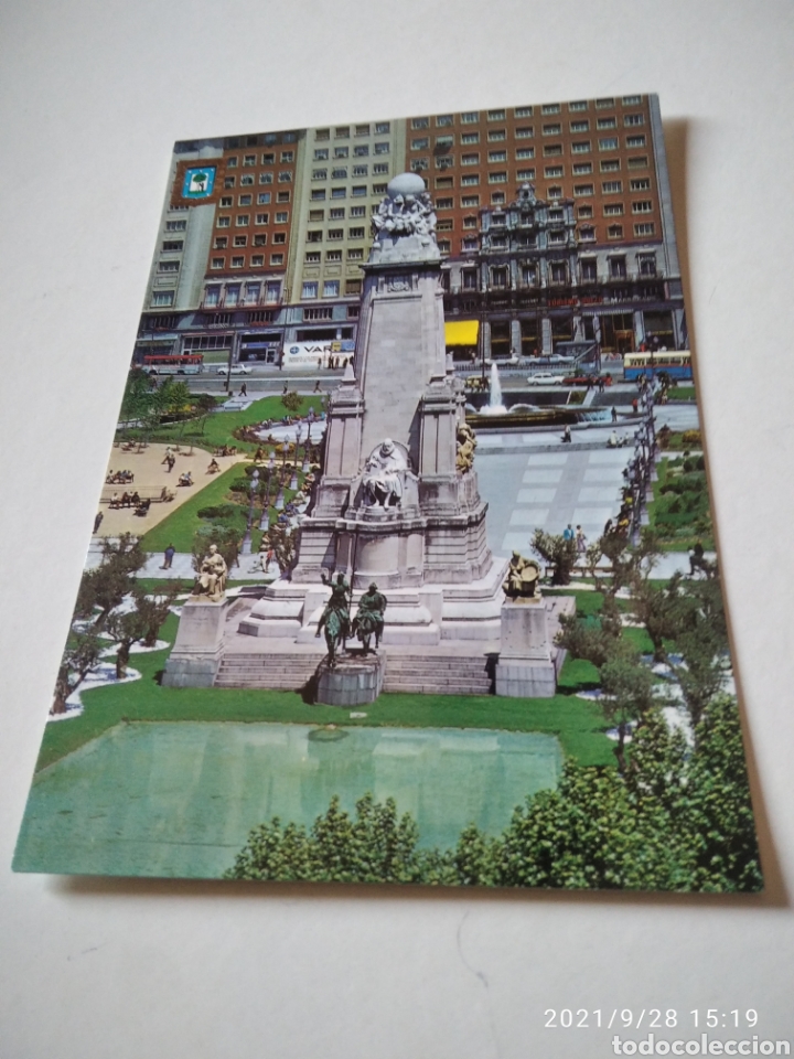 Postales: Postal Madrid monumento a Cervantes - Foto 1