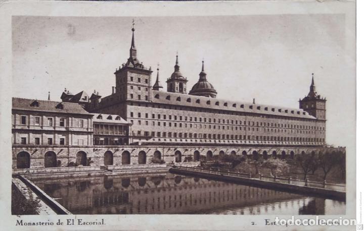 Postkarten: Monasterio de El Escorial. 2 estanque de la Huerta. Hauser y Menet. Nueva. Blanco/Negro