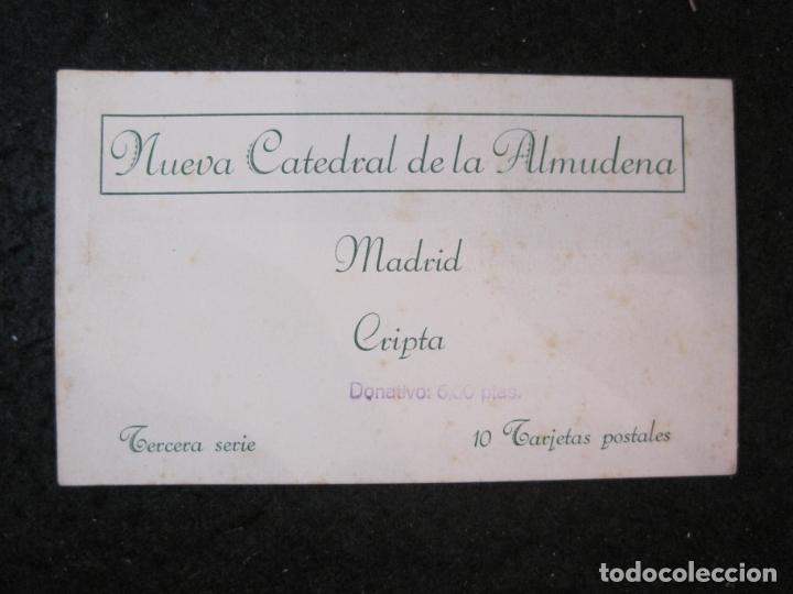Postcards: MADRID-NUEVA CATEDRAL DE LA ALMUDENA-CRIPTA-BLOC CON 10 POSTALES ANTIGUAS-VER FOTOS-(85.497)