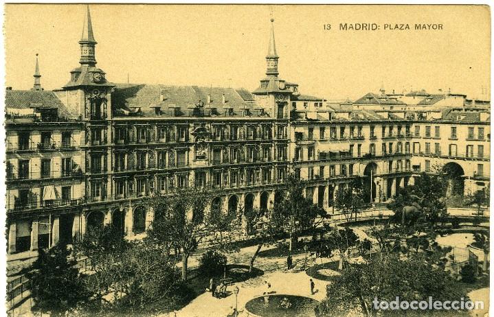 Postales: N&ordm; 13-MADRID. Plaza Mayor. Sin circular. ED. FOTOTIPIA HAUSER Y MENET