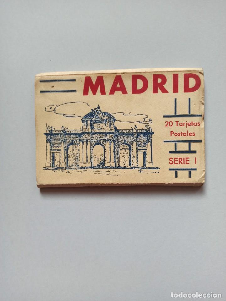 Postales: Librito de originales y antiguas postales de Madrid. - Foto 1