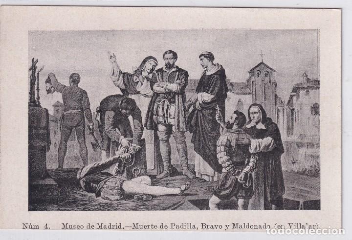 Postkarten: Num 4 Museo de Madrid. Muerte de Padilla, Bravo y Maldonado en Villalar.