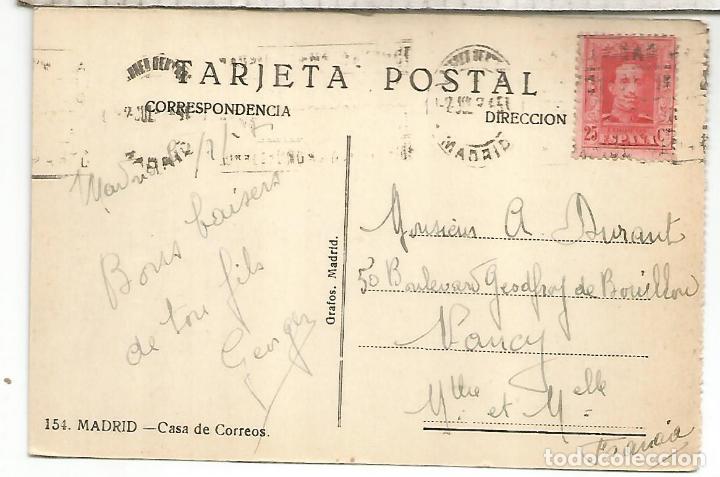 Postales: MADRID CASA DE CORREOS ESCRITA - Foto 2