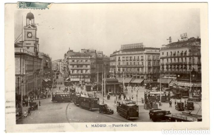 Postales: MADRID - PUERTA DEL SOL N&ordm; 1 CIRCULADA EN 1933 - Foto 1