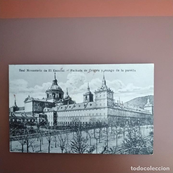 Postales: N &deg; 6191 POSTAL REAL MONASTERIO DE EL ESCORIAL FACHADA DE ORIENTE Y MANGO DE LA PARRILLA