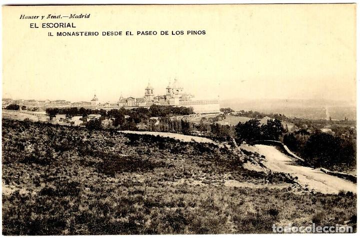 Postkarten: El Escorial - El Monasterio desde el paseo de los Pinos - Ed. Hauser y Menet - 139x91mm.