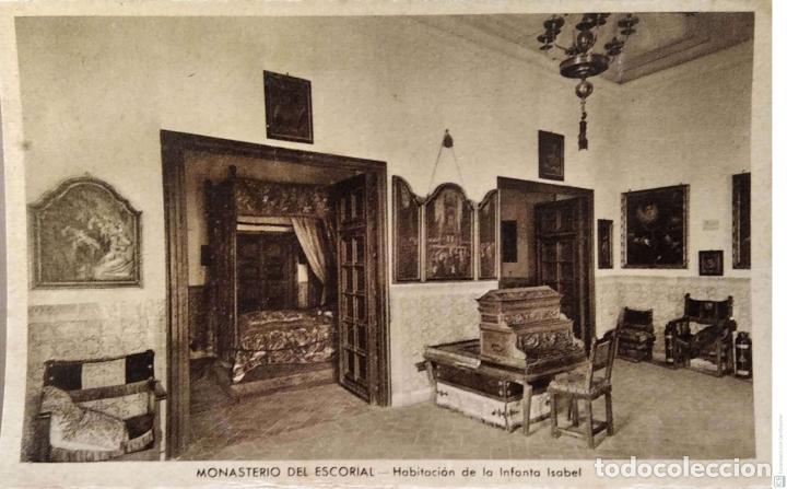 Postales: Monasterio del Escorial. Habitaci&oacute;n de la Infanta Isabel. M. Arribas. Nueva. Blanco/Negro