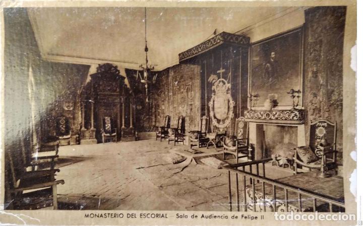 Postales: Monasterio del Escorial. Sala de Audiencia de Felipe II. M. Arribas. Nueva. Blanco/Negro