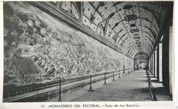 Postales: Monasterio del Escorial. 17 Sala de las Batallas. Roisin. Nueva. Blanco/Negro